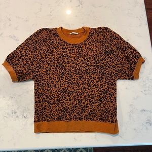 Ulla Johnson Animal Print Crop Top